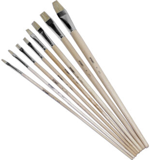 Stylex Penselen set - 8x stuks - maat 1 t/m 12 - schilder kwasten - schilderpenselen