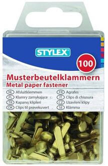Stylex Splitpennen - 100x stuks - koper kleur - 19 mm - metaal