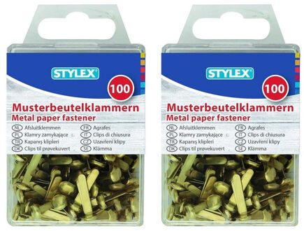 Stylex Splitpennen - 200x stuks - koper kleur - 19 mm - metaal