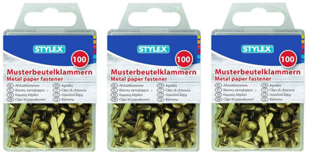 Stylex Splitpennen - 300x stuks - koper kleur - 19 mm - metaal