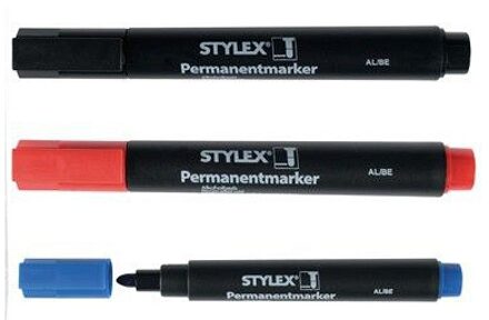 Stylex Watervaste stiften 3 stuks - Hobby viltstiften Multikleur