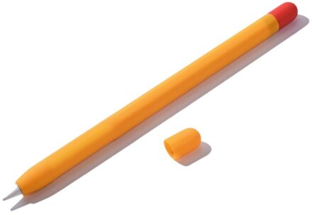 Stylus Cover Siliconen Pen Case Voor Apple Potlood Kleuraanpassing Stylus Beschermhoes Antislip Anti-Val Pen cover Licht Geel