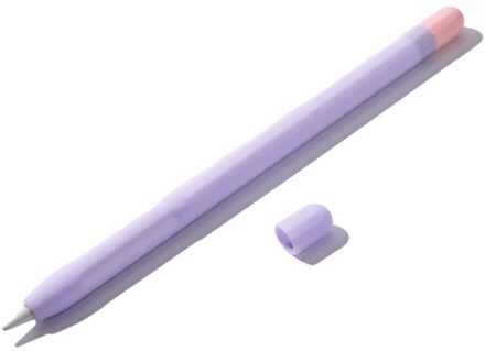 Stylus Cover Siliconen Pen Case Voor Apple Potlood Kleuraanpassing Stylus Beschermhoes Antislip Anti-Val Pen cover Paars