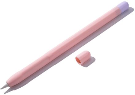 Stylus Cover Siliconen Pen Case Voor Apple Potlood Kleuraanpassing Stylus Beschermhoes Antislip Anti-Val Pen cover Roze Kleur