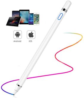 Stylus Pen Voor Apple iPad Pro 11 12.9 10.5 9.7 Actieve Touch Pen Smart Capaciteit Potlood Voor iPad mini 5 4 3 2 1 Air 1 2 3 wit