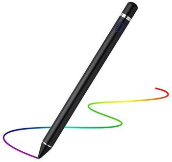 Stylus Potlood Voor Apple Ipad Android Tablet Pen Tekening Potlood 2in1 Capacitieve Scherm Touch Pen Mobiele Telefoon Smart Pen Accessoire zwart