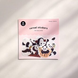 Suatelier design cereal sticker, baby panda