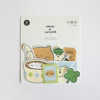 Suatelier design travel sticker, cat's happy trip