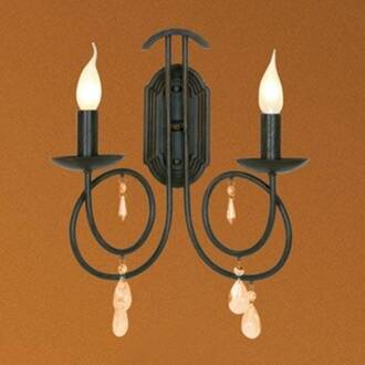 Subtiele wandlamp LISANNE Transparant, zwart