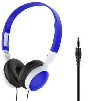 Subwoofer Wired Gaming Headset Hifi Geluidskwaliteit Opvouwbare Portable 3.5Mm Plug, Geschikt Voor Pc Spel Gastheer Alle Smartphones donker blauw