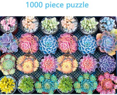Succulenten 1000 Stuk Volwassen Kinderen Puzzel Patroon Speelgoed Puzzel Juguete Brinquedos Rompecabezas Игрушки