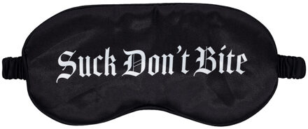 Suck Don't Bite - Gedrukte Satijnen Masker - Zwart