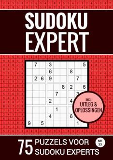 Sudoku Expert - 75 Puzzels Voor Sudoku Experts - Nr. 33 - Sudoku Puzzelboeken