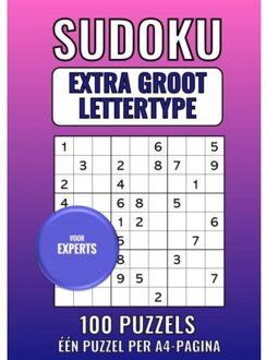 Sudoku Extra Groot Lettertype - Voor Experts - 100 Puzzels - Eén Puzzel Per A4-Pagina - Groot Lettertype Boeken
