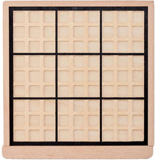 Sudoku houten bordspel Bruin/groen - One size