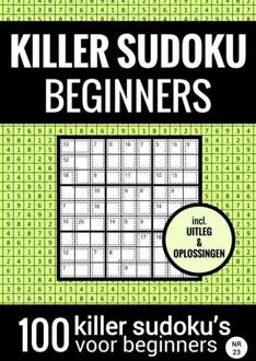 Sudoku Killer - Makkelijk - Nr.23 - Puzzelboek Met 100 Makkelijke Puzzels Voor Volwassenen En Ouderen - Sudoku Puzzelboeken