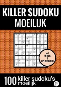 Sudoku Killer - Moeilijk - Puzzelboek Met 100 Moeilijke Puzzels Voor Volwassenen En Ouderen - Sudoku Puzzelboeken