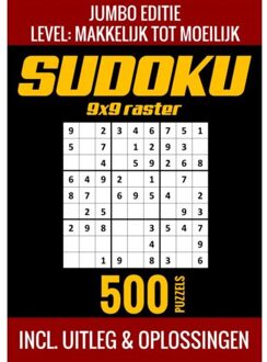 Sudoku Makkelijk Tot Moeilijk - Jumbo Editie - 500 Puzzels - Incl. Uitleg En Oplossingen - Puzzelboek Shop