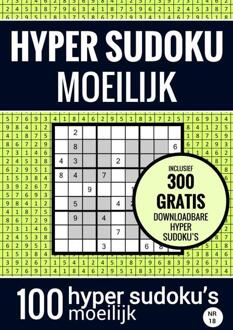 Sudoku Moeilijk: Hyper Sudoku - Nr. 18 - Puzzelboek Met 100 Moeilijke Puzzels Voor - Sudoku Puzzelboeken