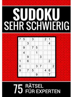 Sudoku Sehr Schwierig - 75 Rätsel Für Experten - Sudoku Puzzlebücher