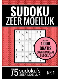 Sudoku Zeer Moeilijk - Puzzelboek: 75 Zeer Moeilijke Sudoku Puzzels Voor Volwassenen En - Sudoku Puzzelboeken