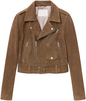 Suede bikerjas Burke  bruin
