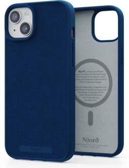 Suede Comfort+ Hoesje geschikt voor iPhone 15 Plus - 2M valbescherming - Gerecycled / Duurzaam materiaal - Blauw