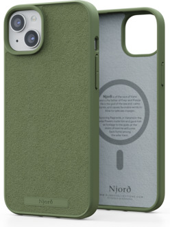 Suede Comfort+ Hoesje geschikt voor iPhone 15 Plus - 2M valbescherming - Gerecycled / Duurzaam materiaal - Olive