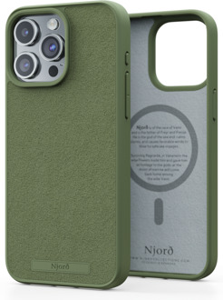 Suede Comfort+ Hoesje geschikt voor iPhone 15 Pro Max - 2M valbescherming - Gerecycled / Duurzaam materiaal - Olive
