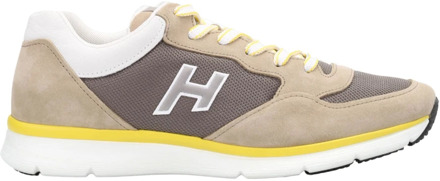 Suede Gym Sneakers Hogan , Beige , Heren - 41 EU