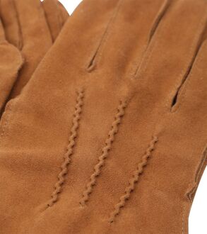 Suede Handschoen Cognac - L