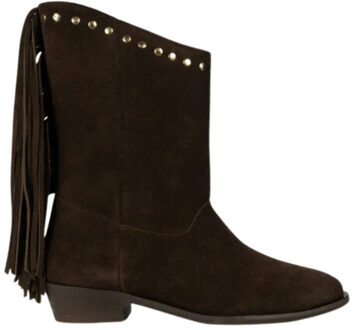 Suede laarzen fringe boot - maat 38 Bruin