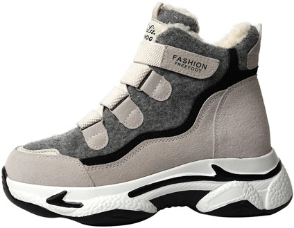 Suede Leather Women Snow Boots Winter Platform Shoes Ankle Boots for Women Non-slip Keep Warm Wool Women's Sneakers