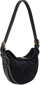 Suède moonbag Estelle  zwart - One Size,