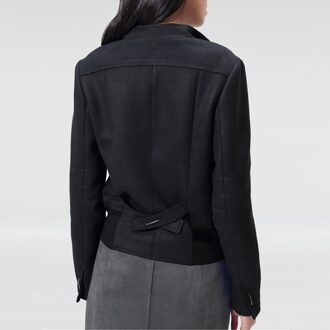 Suede perfecto type jas Zwart - XS