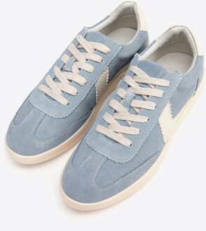 Suède Sneakers voor Dames met Contrasterende Blauwe en Witte - maat