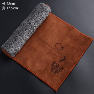 Suede Thee Handdoek Doek, Thee Tafel Handdoek, Chinese Stijl Absorberende Thee Pot Handdoek, kung Fu Thee Set Accessoires stijl Two
