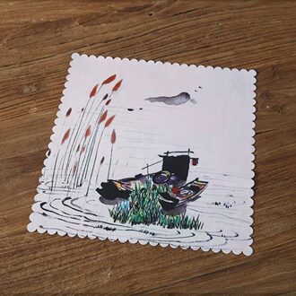 Suede Vierkante Verdikte Katoen Wateropname Geschilderd Thee Servet Huishouden Kung Fu Thee Accessoires Thee Handdoek Mat Thee ClothZH570 color5