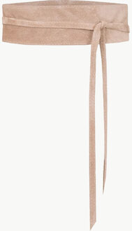 Suede Wikkelriem Beige