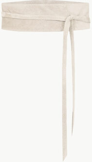 Suede Wikkelriem Light Beige