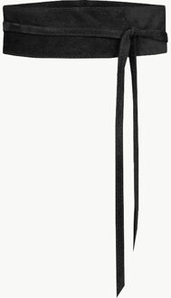 Suede Wikkelriem Zwart