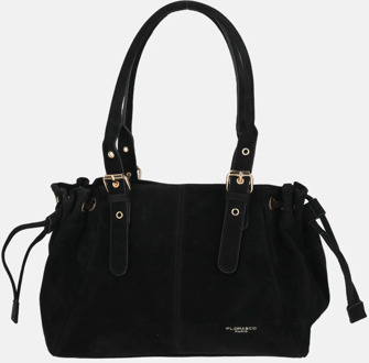 Suedine schoudertas noir Zwart - No Size