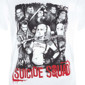 Suicide Squad Harley Quinn and Squad Heren T-Shirt - Zwart - M Wit