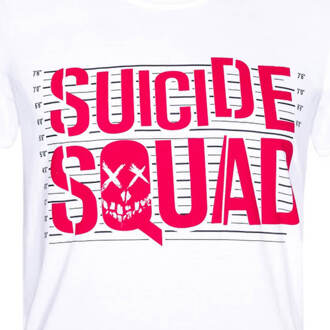 Suicide Squad Line Up Logo Heren T-Shirt - Wit - XXL