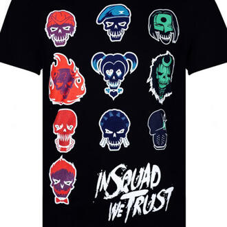 Suicide Squad Villan Skull Heren T-Shirt - Zwart - M