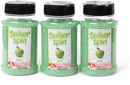 Suikerspinsuiker Appel, 3 x strooibussen á 400 gram