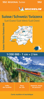 Suisse sud - ouest 11552 carte ' regional ' michelin kaart