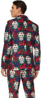 Suitmeister Day of the Dead - Mannen Kostuum - Gekleurd - Carnaval - Maat M