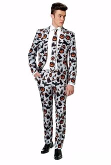 Suitmeister Halloween pompoen/vleermuis print heren kostuum M (48-50)