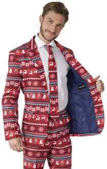 Suitmeister Nordic pixel red Rood - S